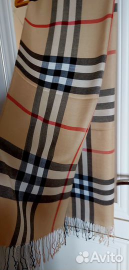 Шарф палантин в клетку, новый