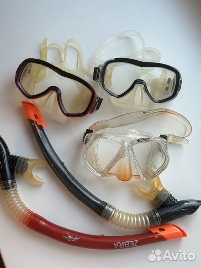 Маска для подводного плавания с трубкой