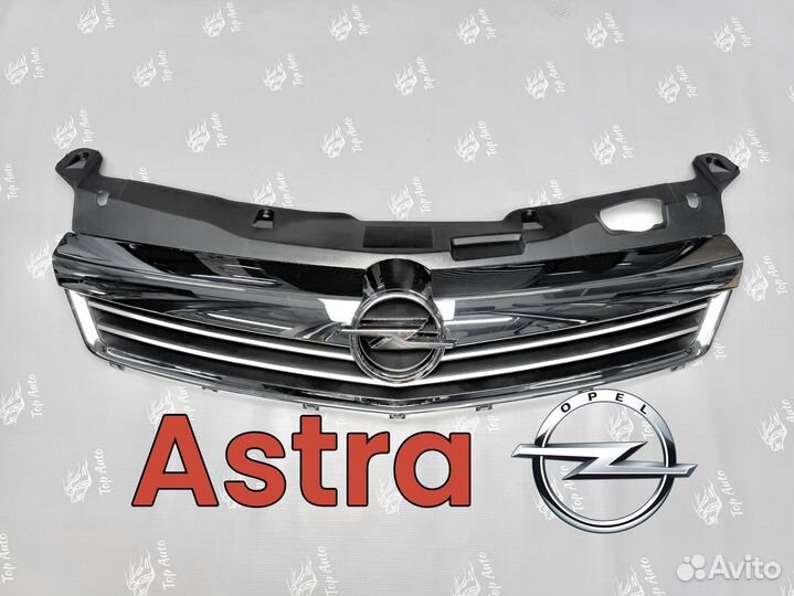 Решетка радиатора Opel Astra H рестайлинг эмблема