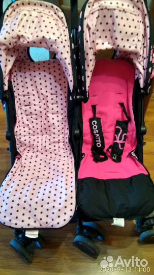 Коляска трость для двойни