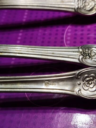 Мельхиоровые ложки столовые СССР