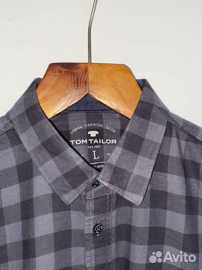 Рубашка Tom Tailor L Хлопок в клетку