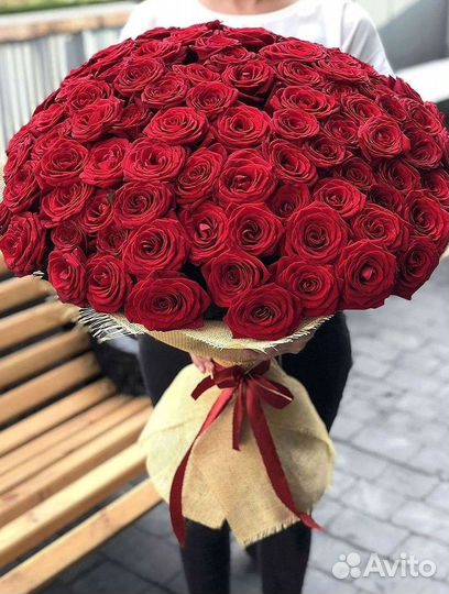 Букет роз 101 роза 51 роза