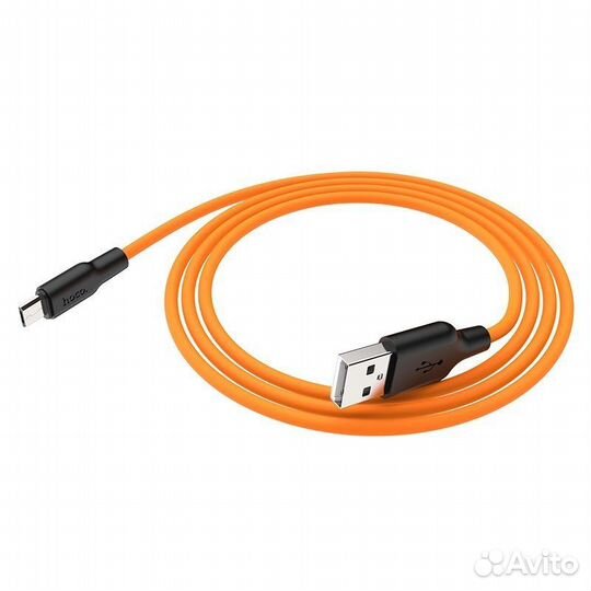 Кабель USB hoco X21 Plus, USB - microusb, 2.4А, 1