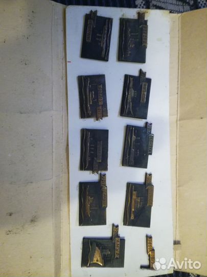 Значки, корабли революции, тяжелые, набор