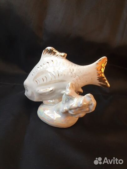 Фарфоровая Рыба Карп Дулево 1958г