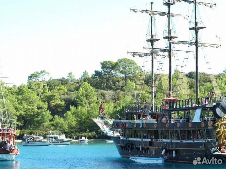 Экскурсия — Кемер — На Пиратской Яхте Вдоль Берего