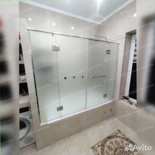 Душевая стеклянная перегородка ограждение на заказ