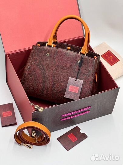 Сумка etro натуральная кожа