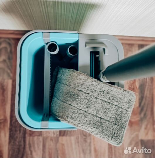 Набор для уборки: швабра+ ведро с отжимом Hausmann