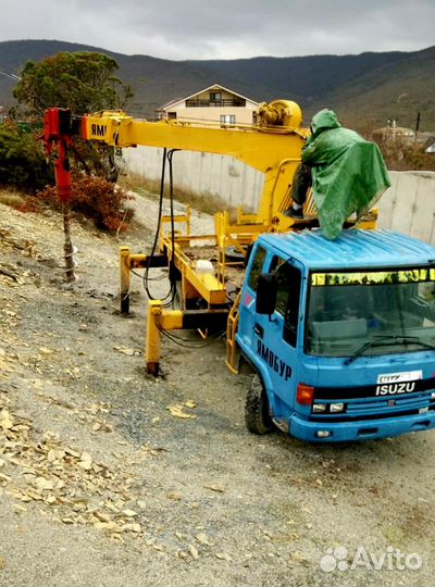 Ямобур Бурение свай винтовые сваи опоры лэп