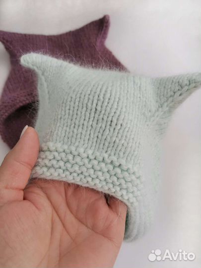 Шапка чепчик с ушками