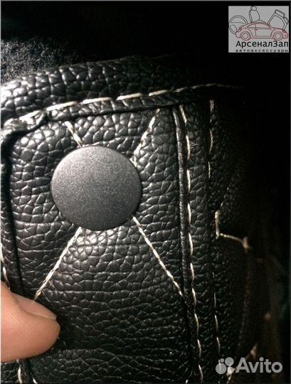 5d коврики из экокожи Toyota RAV4 черные беж. шов