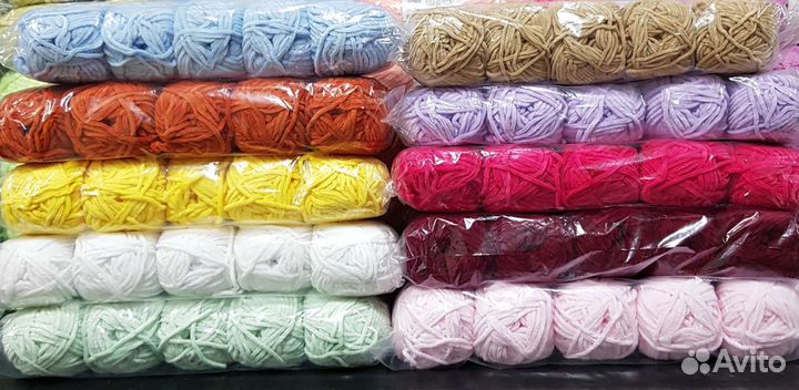 Пряжа для вязания плюшевая