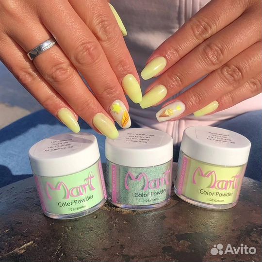 Маникюр Гель-пудрой Mart и Наращивание Ресниц