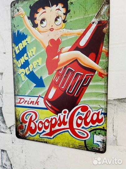 Декор на стену табличка Boopsi cola