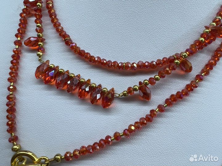 Бусы колье ожерелье чокер перламутр жемчуг серебро