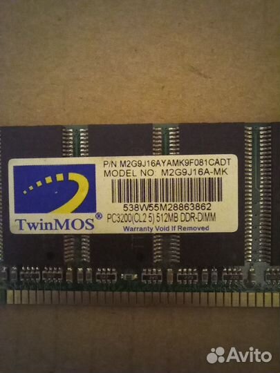 Twinmos M2G9J16A-MK PC3200 DDR-dimm 512MB