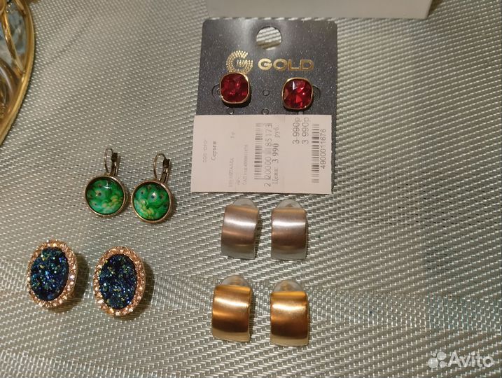Новые серьги, броши и др