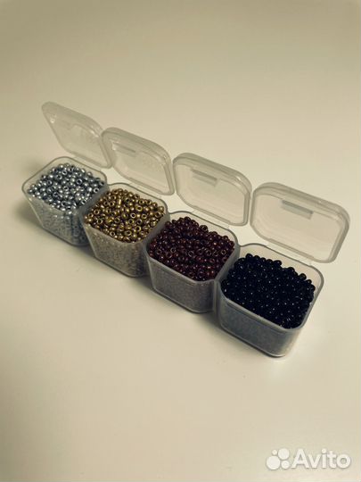 Набор бисера 24 цвета+Бусины+Леска