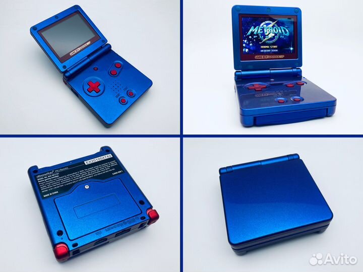 Game Boy Advance SP «Blue Pearl» AGS-101 IPS
