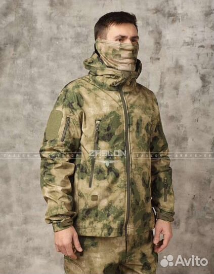 Тактический костюм softshell мох/мультикам 44-58