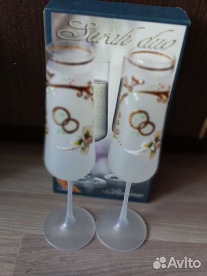 Бокалы свадебные новые Чехия
