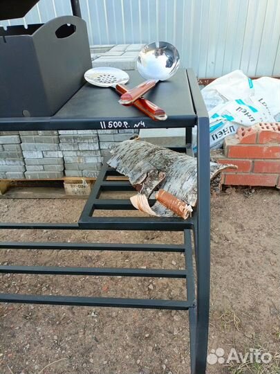 Мангал разборный 3мм с крышкой 