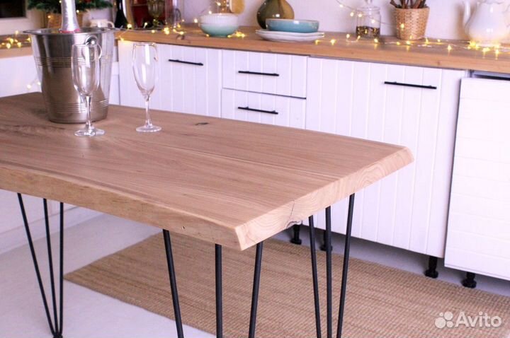 Кухонный стол из слэба карагача