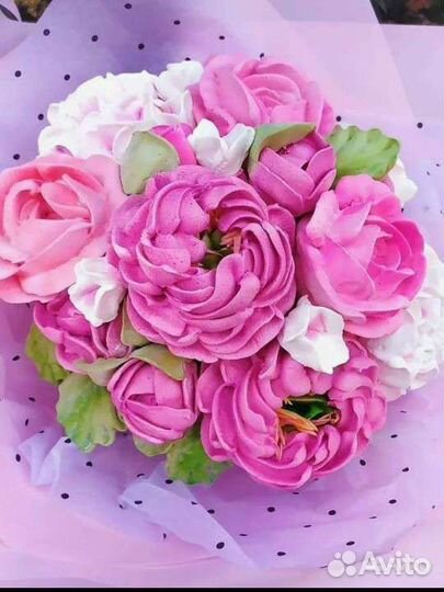 Съедобные зефирные цветы