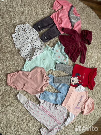 Пакет вещей для девочки р.80-86