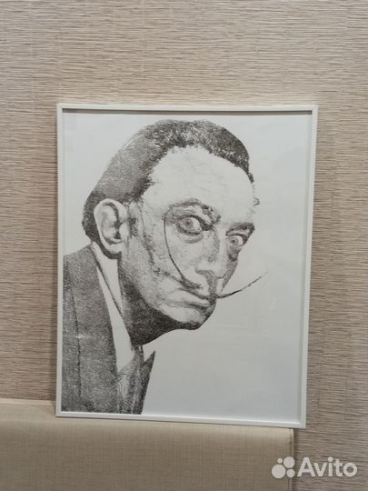 Картина гелевой ручкой, Сальвадор Дали