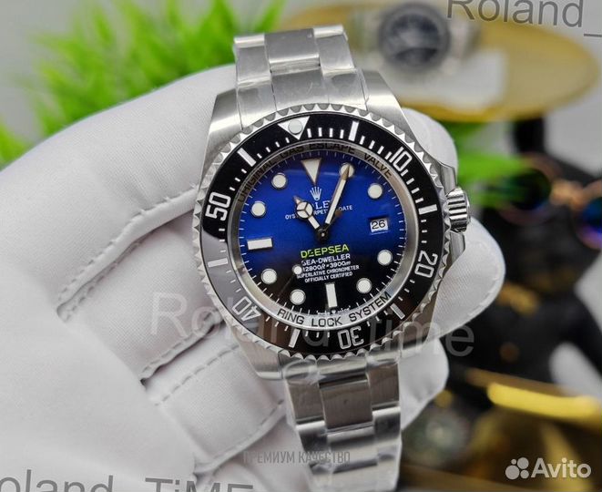 Брутальные мужские наручные часы Rolex Deepsea