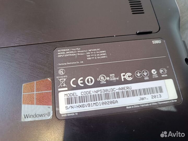 Ноутбук Samsung np530u3c