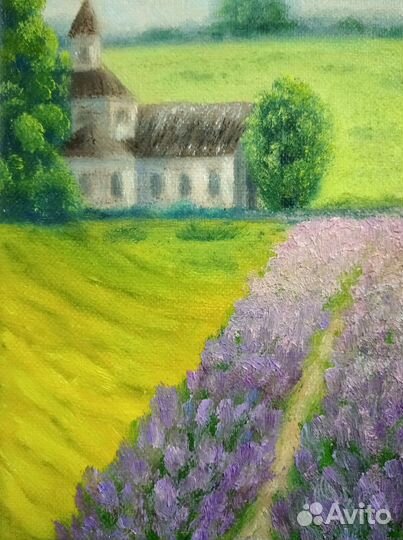 Картина маслом Старая церковь