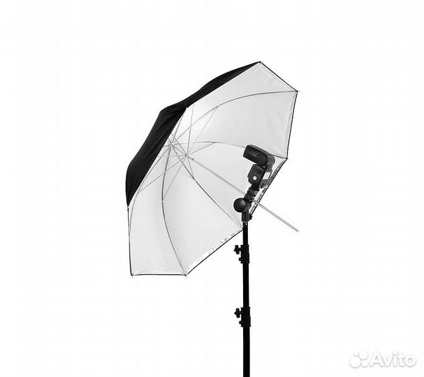 Зонт комбинированный Raylab SU-04 черный/серебрист