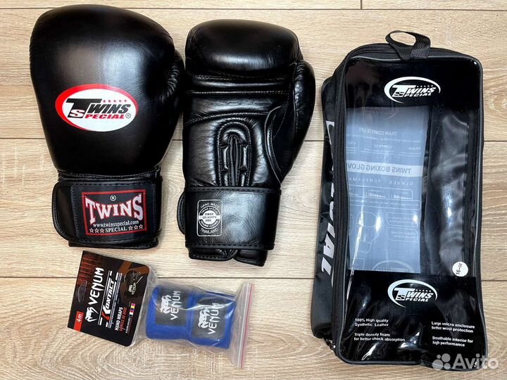 Боксерские перчатки Twins толстая кожа