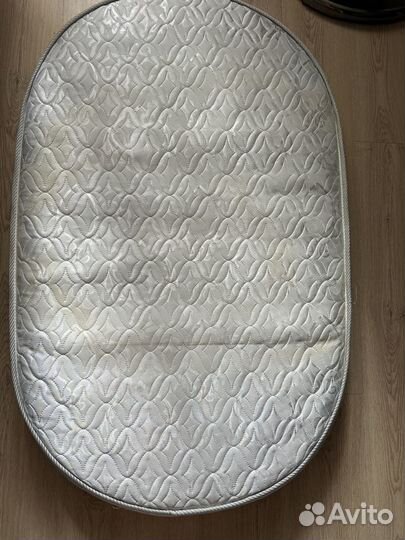 Матрас детский овальный с постельным бельем