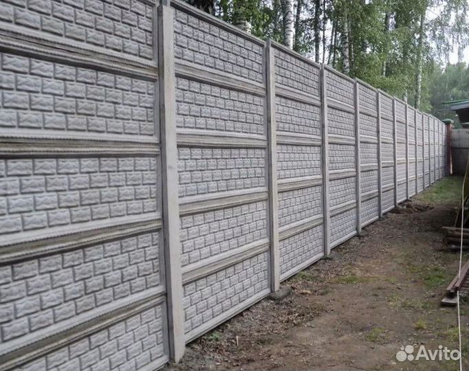 Забор бетонный