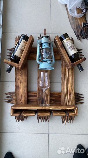 Светильник.Бутылочница, лофт полка