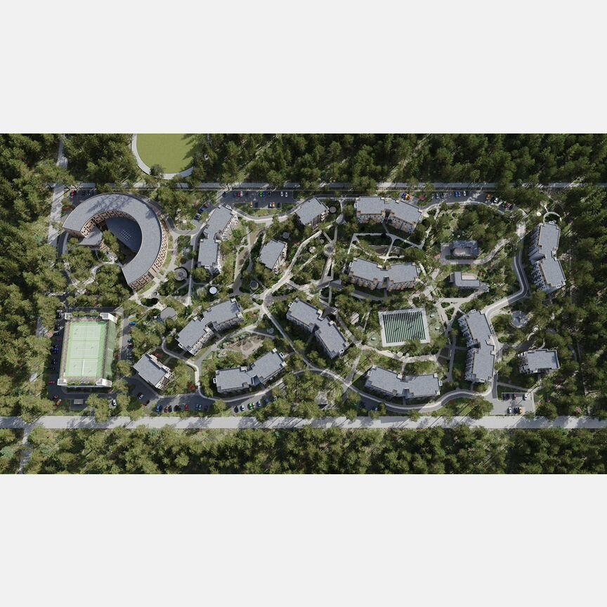 1-к. апартаменты, 44,5 м², 2/6 эт.