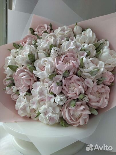 Съедобные Букеты из зефира. Тюльпаны из зефира