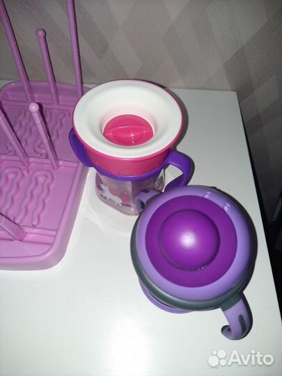 Сушилка для детских бутылочек+стакан-непроливайка