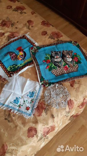 Наволочка ручная работа, скатерть,салфетки