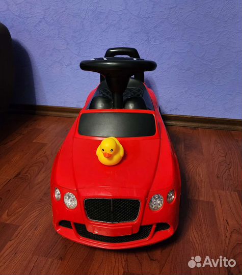 Машинка каталка bentley с уточкой на бампере