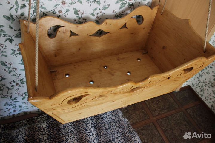 Люлька детская деревянная