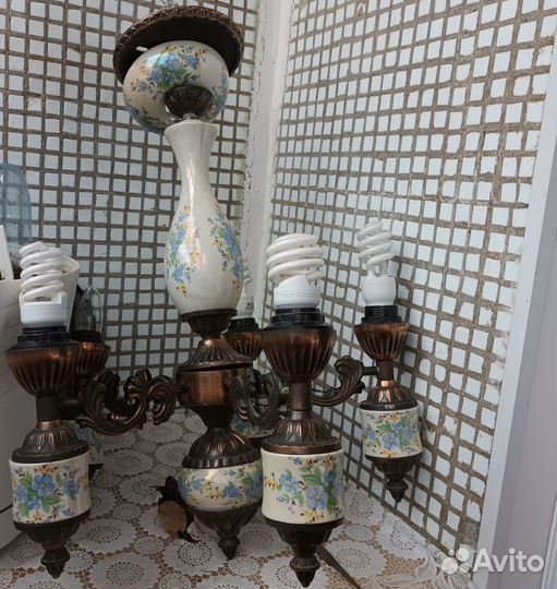 Люстра фарфоровая рожковая