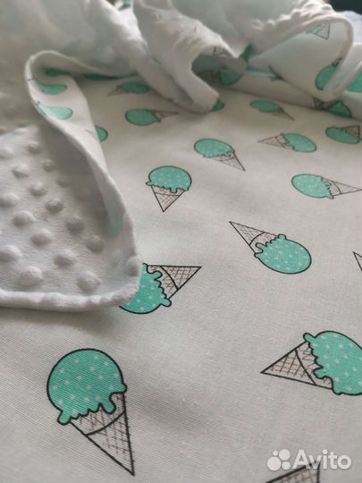 Детский плюшевый плед для малыша,в коляску,кровать