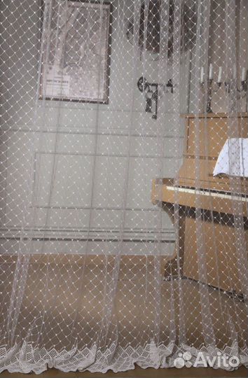 Тюль с вышивкой, готовые комплекты