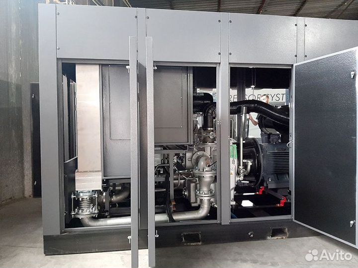 Безмасляный винтовой компрессор двухступенчатый